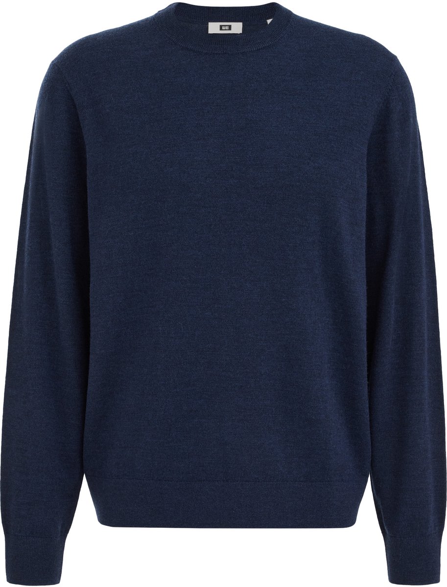 WE Fashion Heren regular fit trui van merinowol