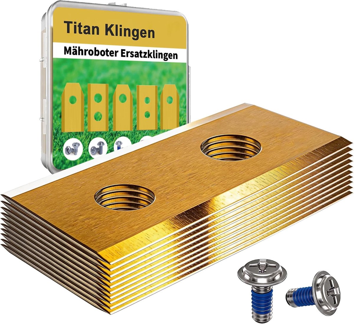 Robotmaaiers Blades 30 Stuks - Titanium - Ultra-scherp en Duurzaam - Perfect voor Worx en LandXcape - ShopVlot