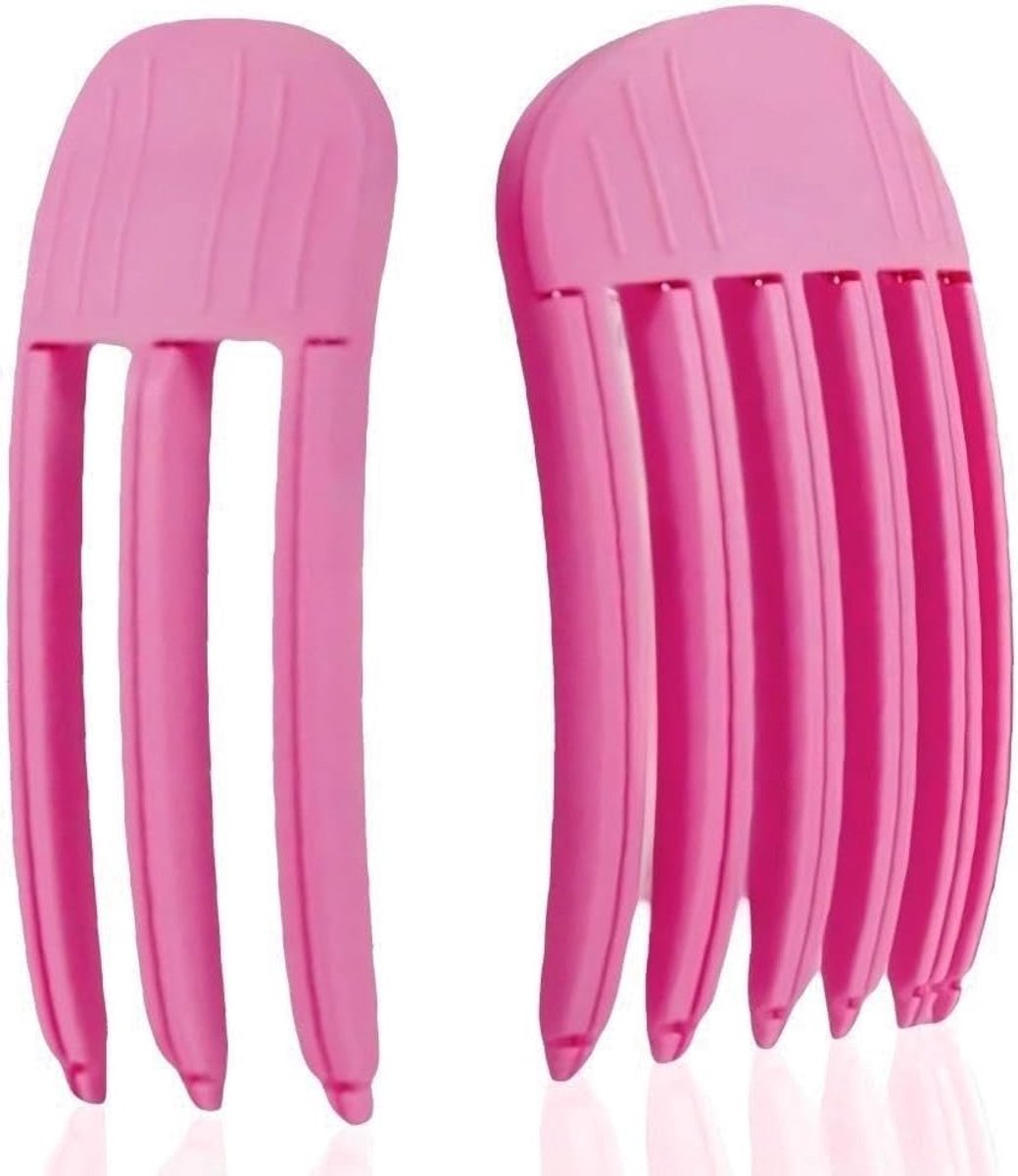 Stylingclips voor krullen - 2 stukjes roze - ergonomisch ontwerp - ideaal voor bangs en updo's - ShopVlot