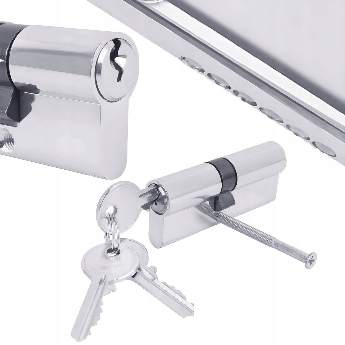 Cilinder Nikkel 40/40mm met 3 sleutels