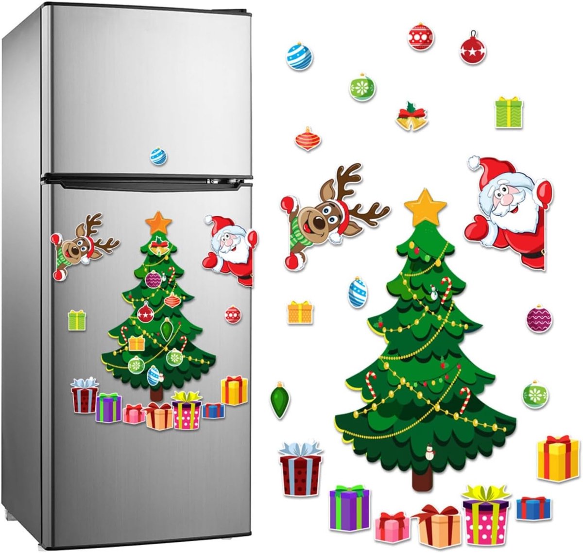 Kerstmagneten 23 Stuks - 19,6 Inch Lange Zachte Magnetische Kerstboom Stickers - Creëer je Eigen Feestelijke Boom - ShopVlot