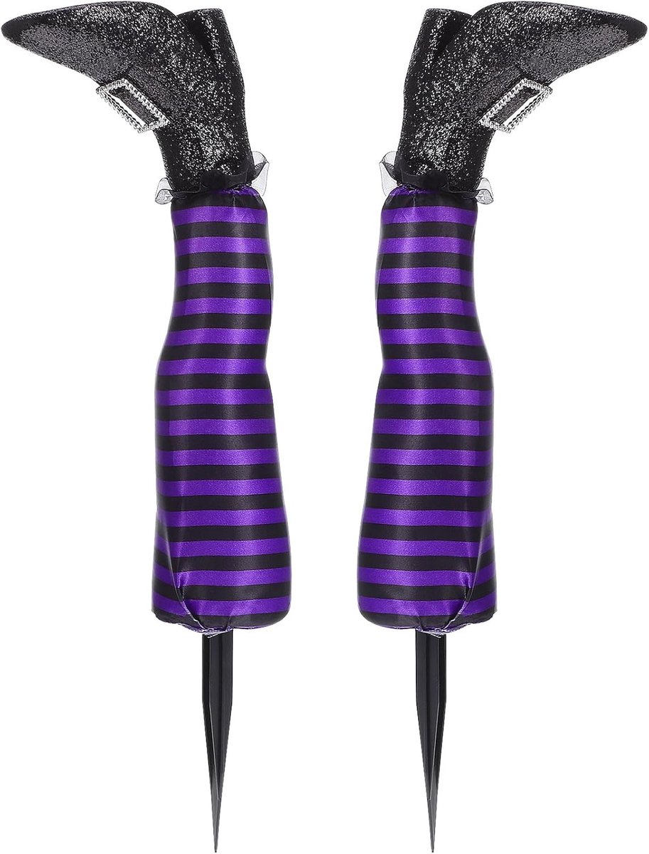 Heksenpoten tuindecoratie 2 stuks - Grappige grondpennen - Griezelige ornamenten - Perfect voor Halloween - ShopVlot