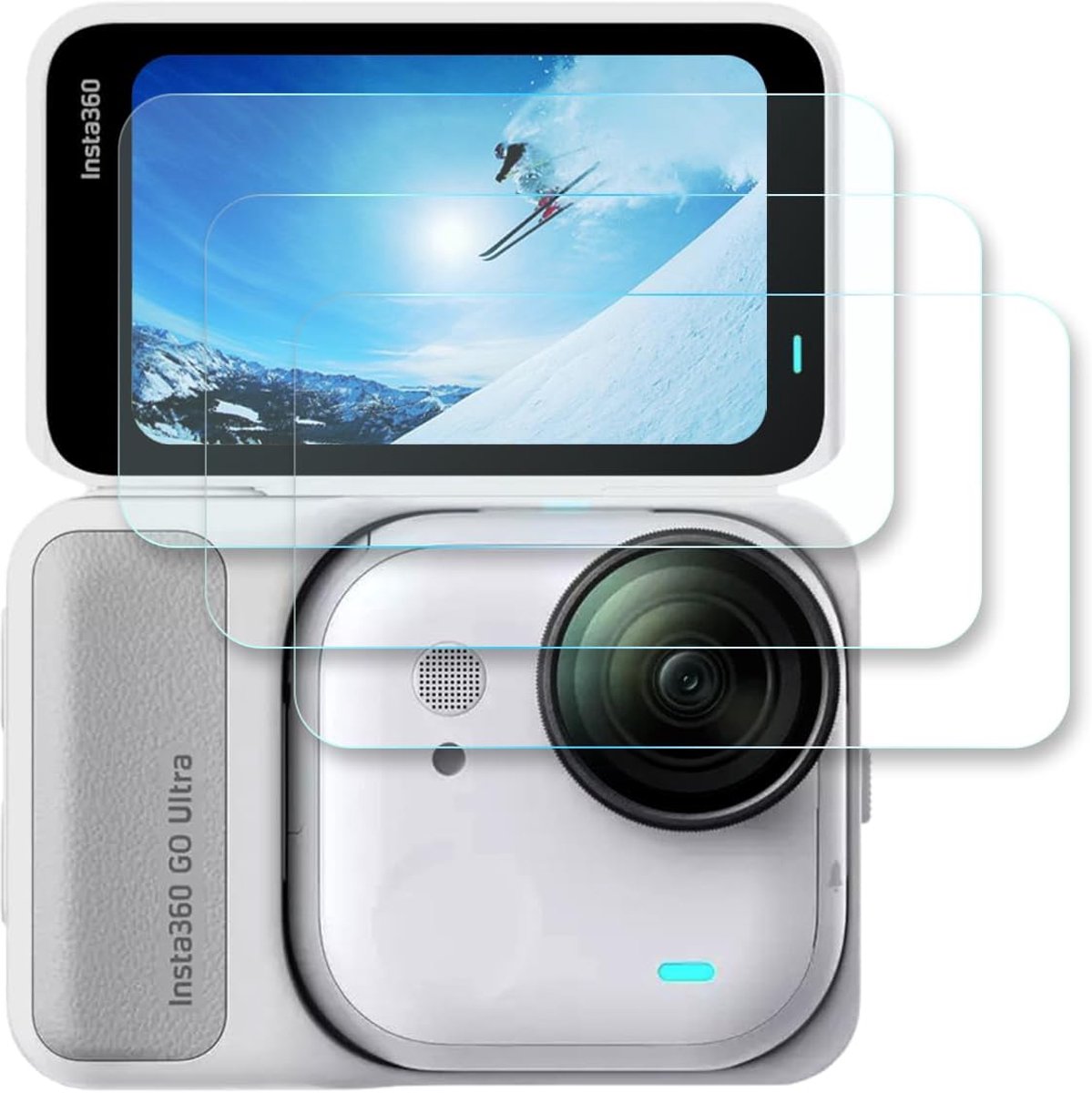 Screenprotector Insta360 Go Ultra - 9H Hardheid - Tempered Glass - Kras- en vingerafdrukbestendig - ShopVlot