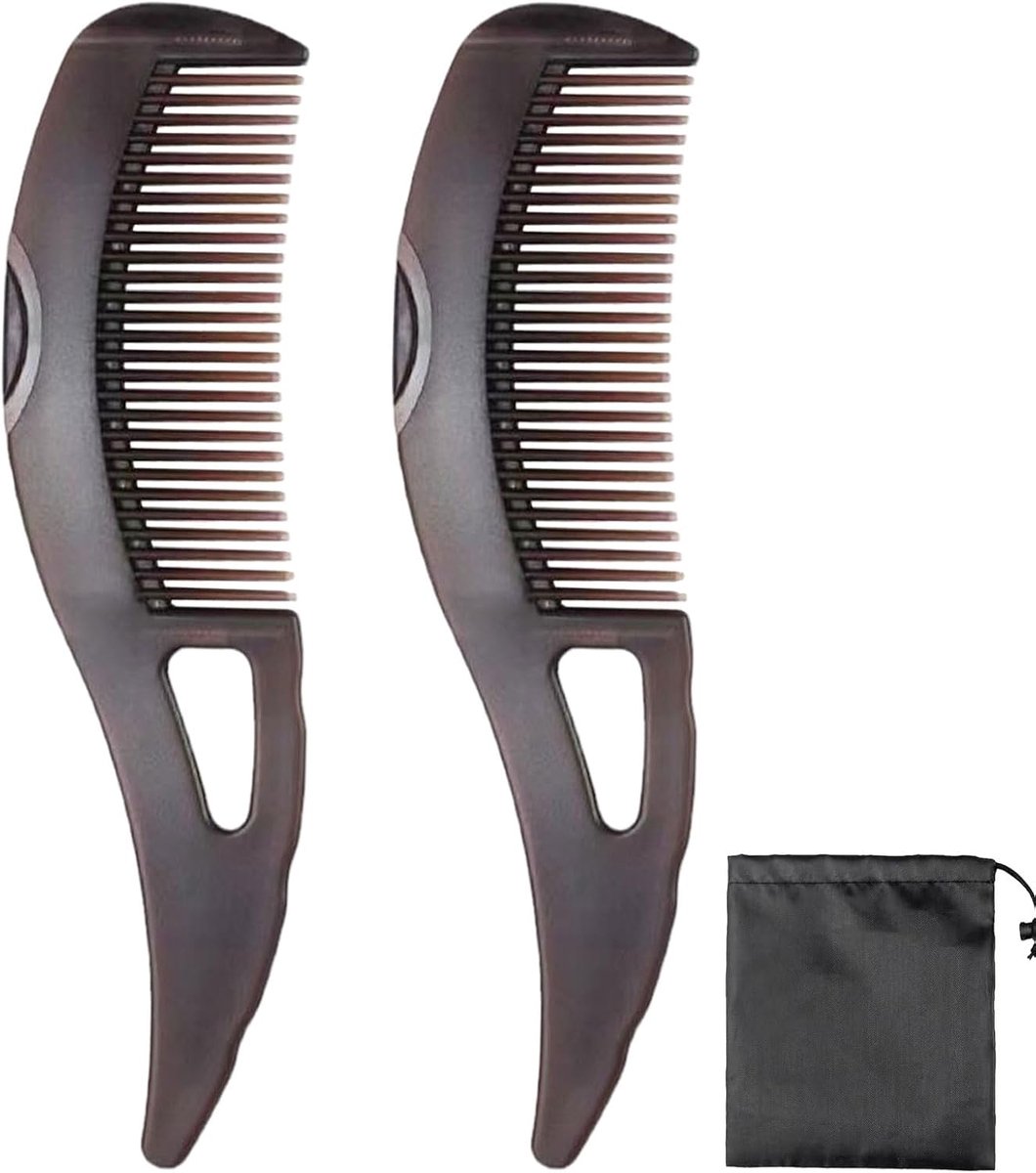 Dandruff Kam 2PCS - Roestvrij staal - Holle tanden - Verwijdert roos en stimuleert haargroei - ShopVlot