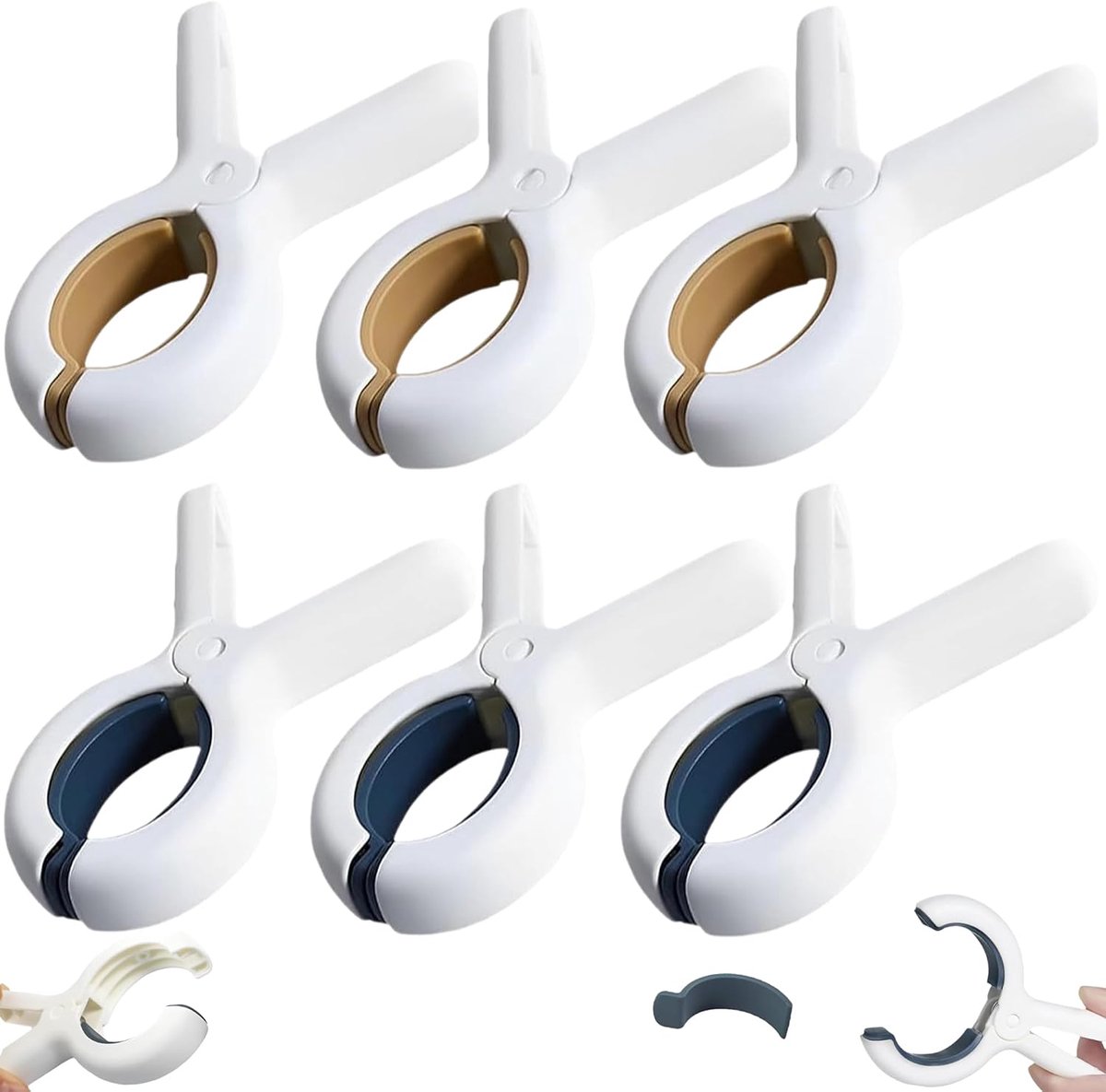Handige handdoekclips 6 stuks - Grote varianten - Windbestendig - Perfect voor strand en balkon - ShopVlot