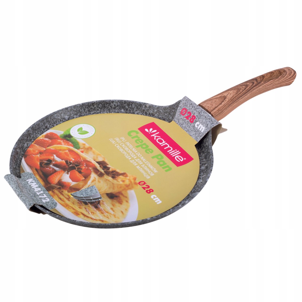 Granit Pannenkoekenpan 28cm - Geschikt voor Inductie & Gas