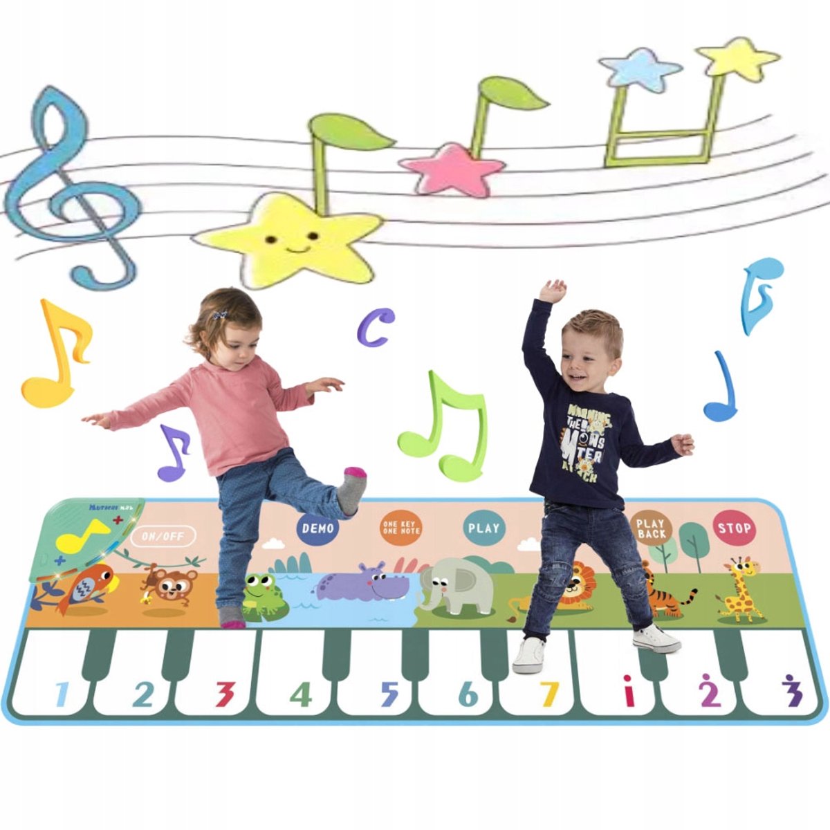 Muzikale Dansmat voor Kinderen - Grote Speelmat met Piano Geluiden
