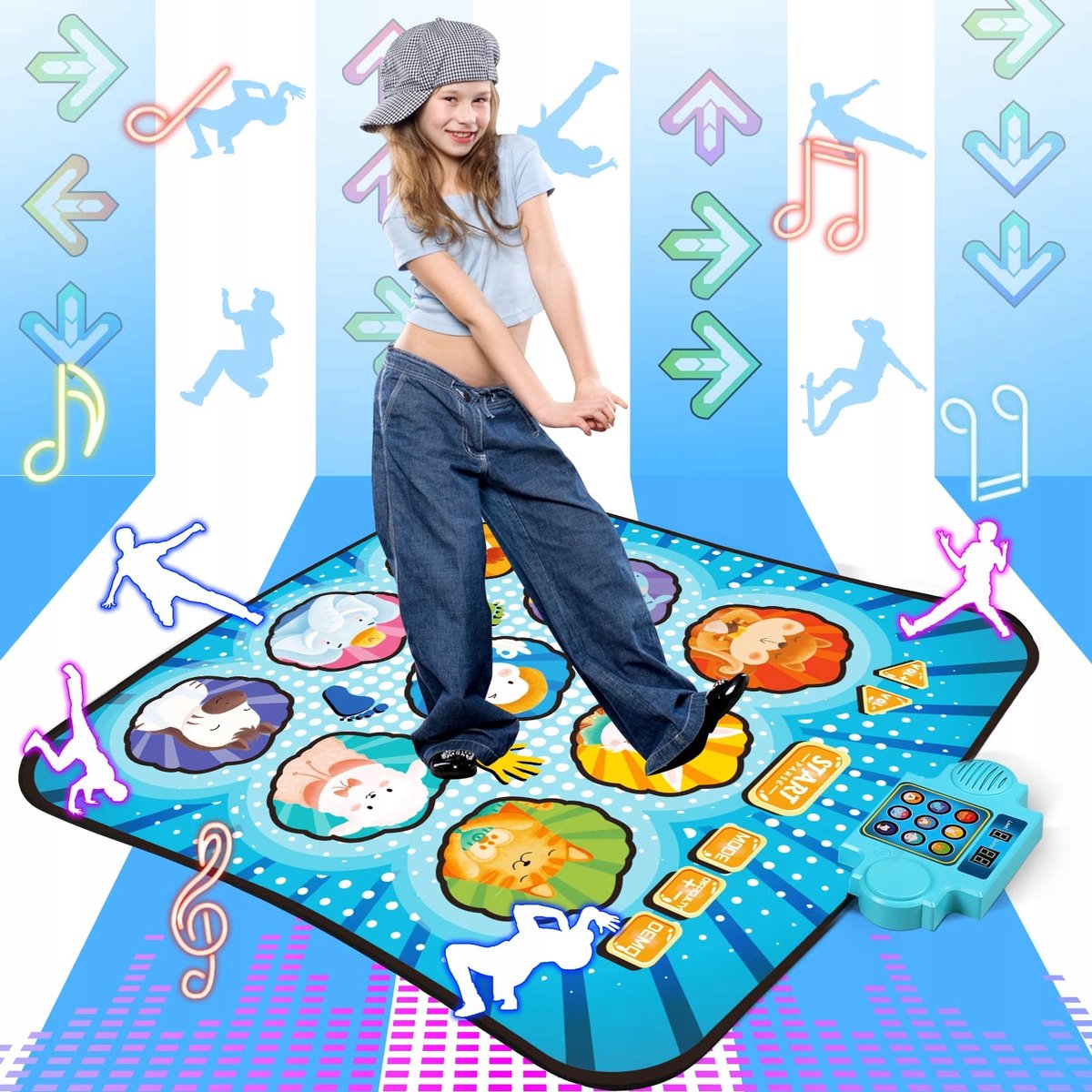 Interactieve Muzikale Dansmat voor Kinderen met Licht en Geluid