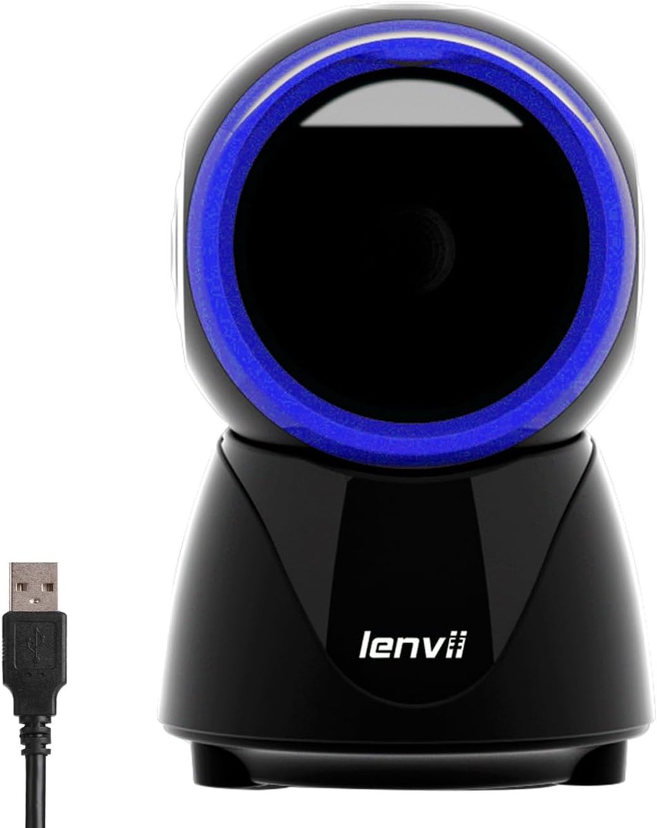 Barcode scanner handsfree - omnidirectioneel - USB bedraad - ideaal voor winkeliers - ShopVlot