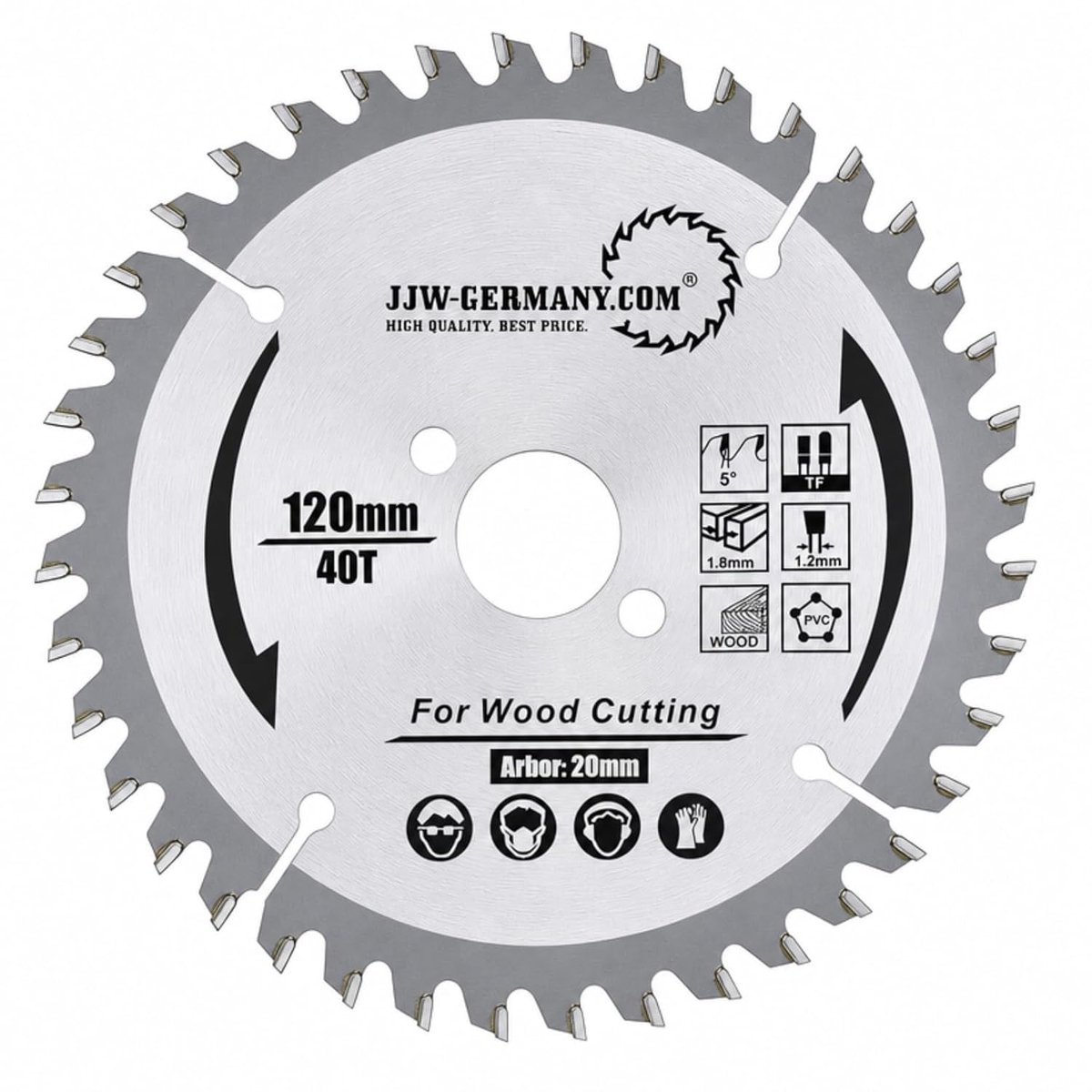 Cirkelzaagblad 120 x 1.8 mm - HM 40 tanden - Geschikt voor Mafell KSS 300 of KSP 40 - Precisie snijden - ShopVlot