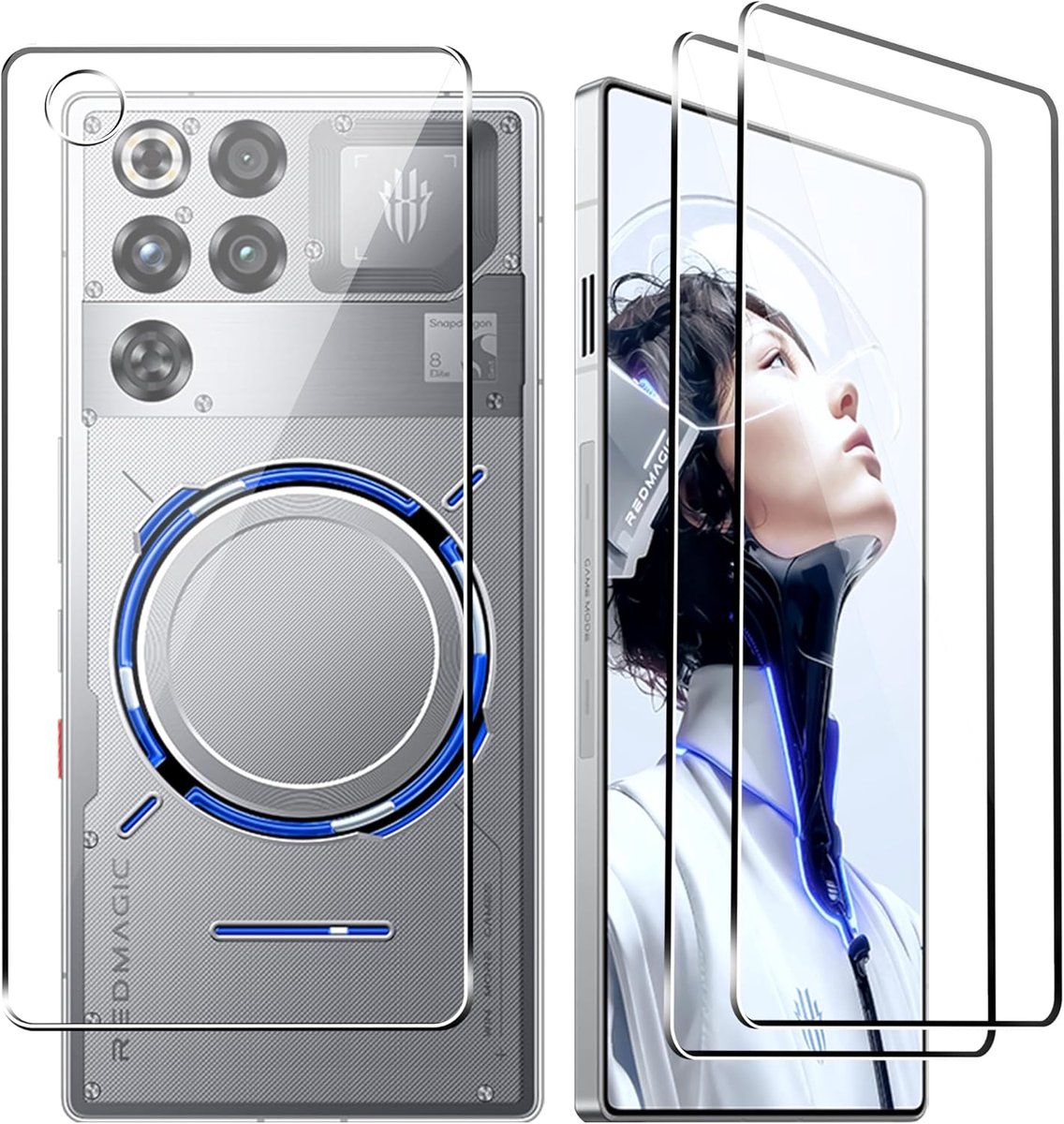 Screen protector RedMagic 11 Pro/11 Pro+ - Tempered glass - Front en achter bescherming - Krasbestendig - ShopVlot