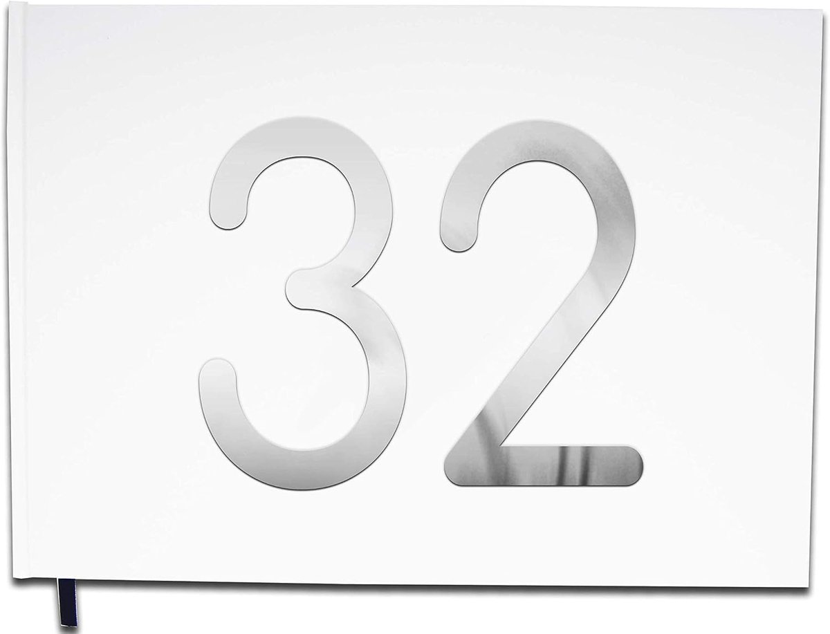 Gastenboek 29,7 x 21 cm - premium kwaliteit - 100 pagina's - voor 32e verjaardag of bruiloft - ShopVlot