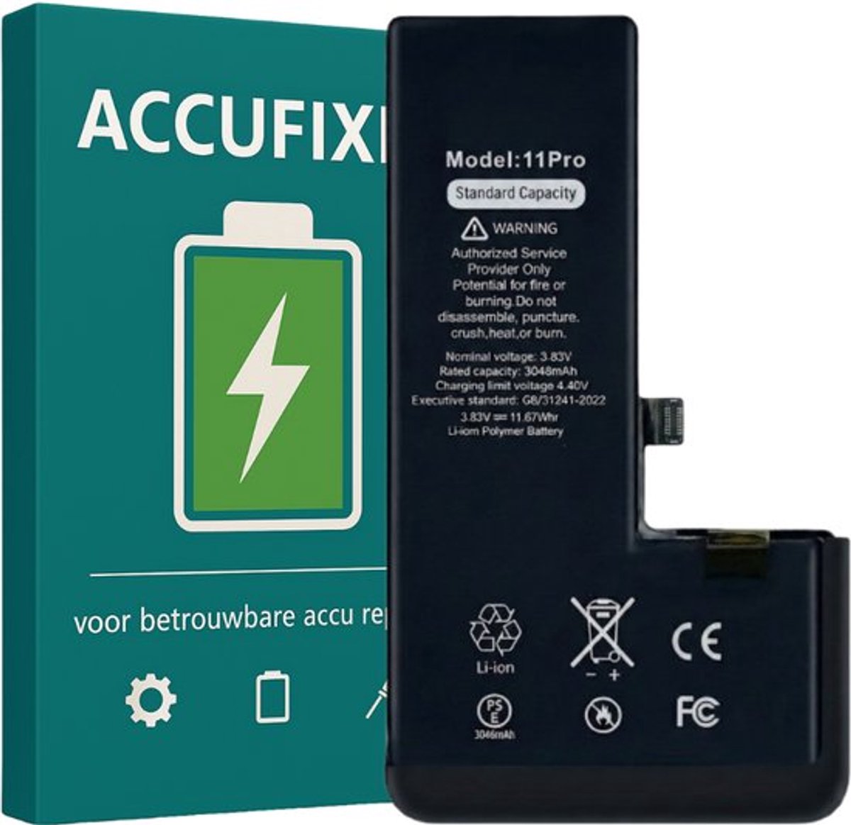 iPhone 11 Pro Batterij - voor Reparatie - A+ Kwaliteit - met Batterijsticker