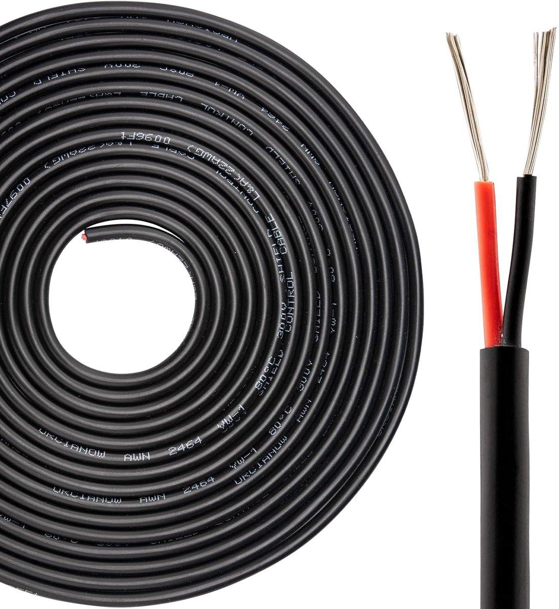 Elektrische kabel 7 m - 24 AWG - 2-draads tinned koper - Geschikt voor gebruik tot 80℃ - ShopVlot