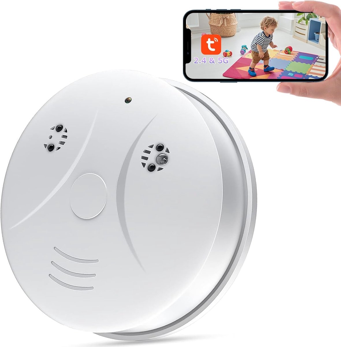 Verborgen wifi-camera 1080p - spionagecamera in rookmelder - nachtzicht - beveilig je huis of kantoor - ShopVlot