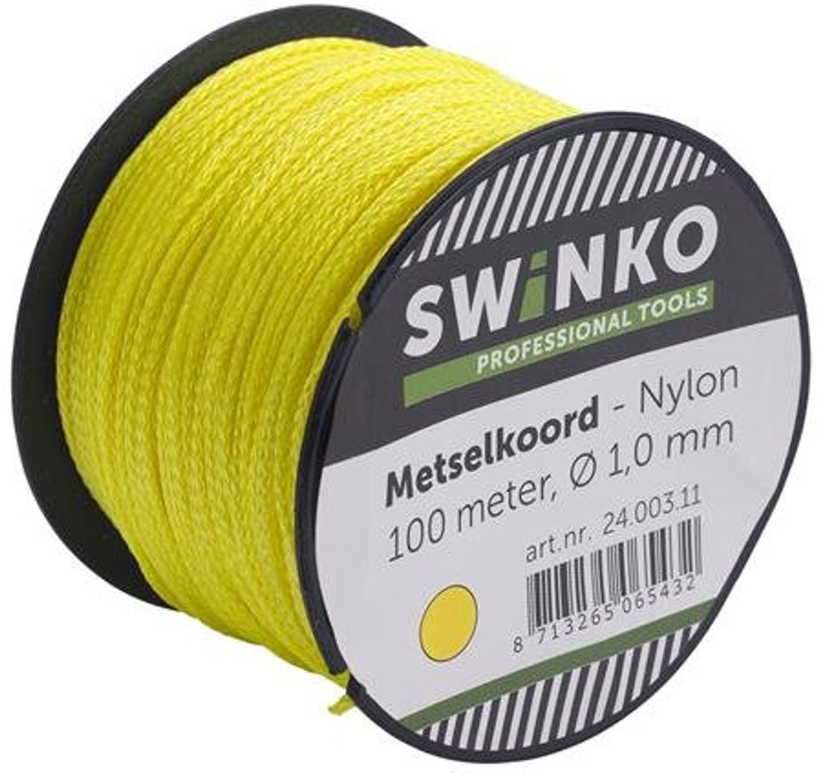 Swinko METSELKOORD 100M - 1,0MM GEEL