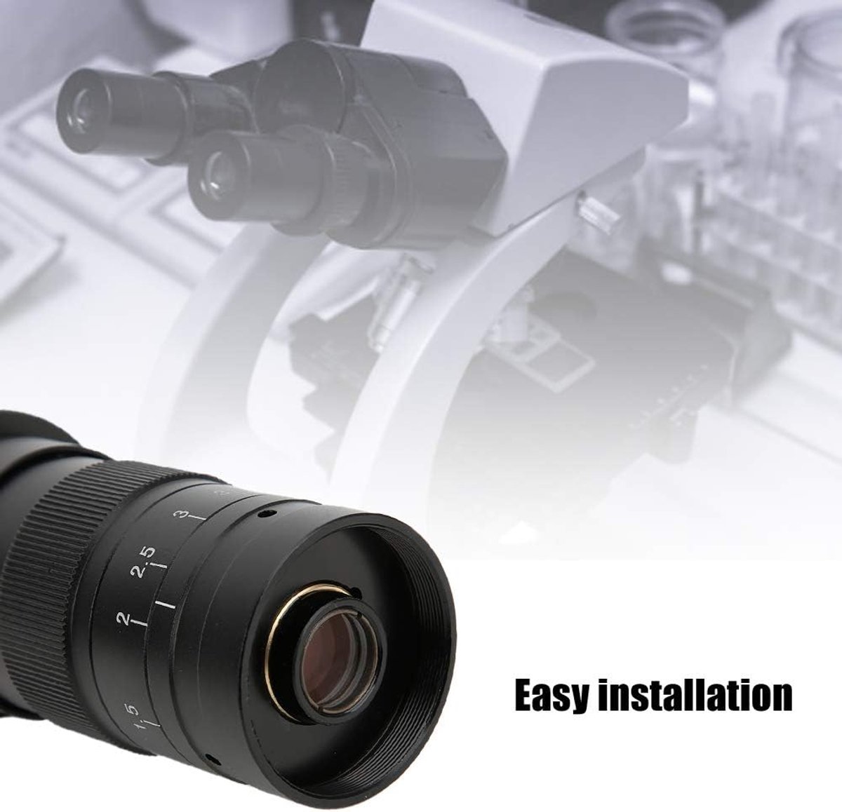 C-Mount lens 300x verstelbaar - 25mm zoom - industrieel microscoopcamera - ideaal voor gedetailleerde inspecties - ShopVlot