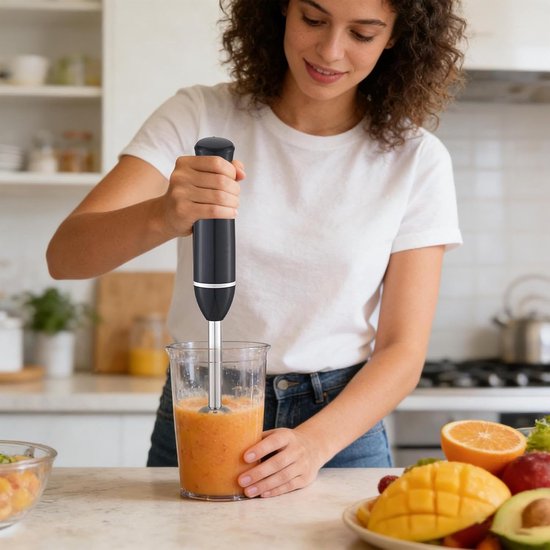 Dompel Blender - Handmixer Keukenapparaat - Eten Bereiden - Afneembare Mixvoet - 38 cm - Multicolor — afbeelding 3