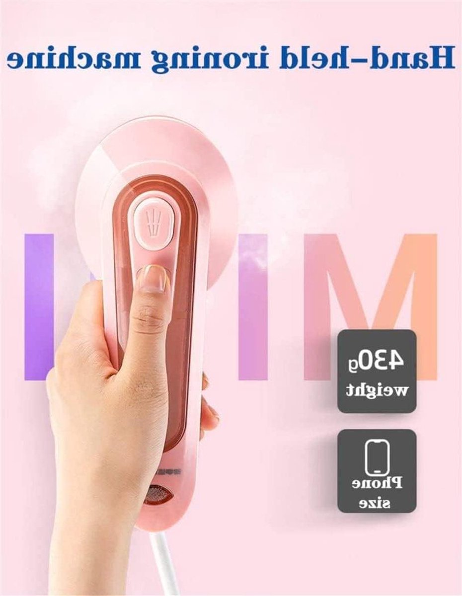 Handheld Strijkmachine - Mini Stomer Kleding - Snel Kreukels Verwijderen - Keramische Plaatverwarming - 100 ml - Wit