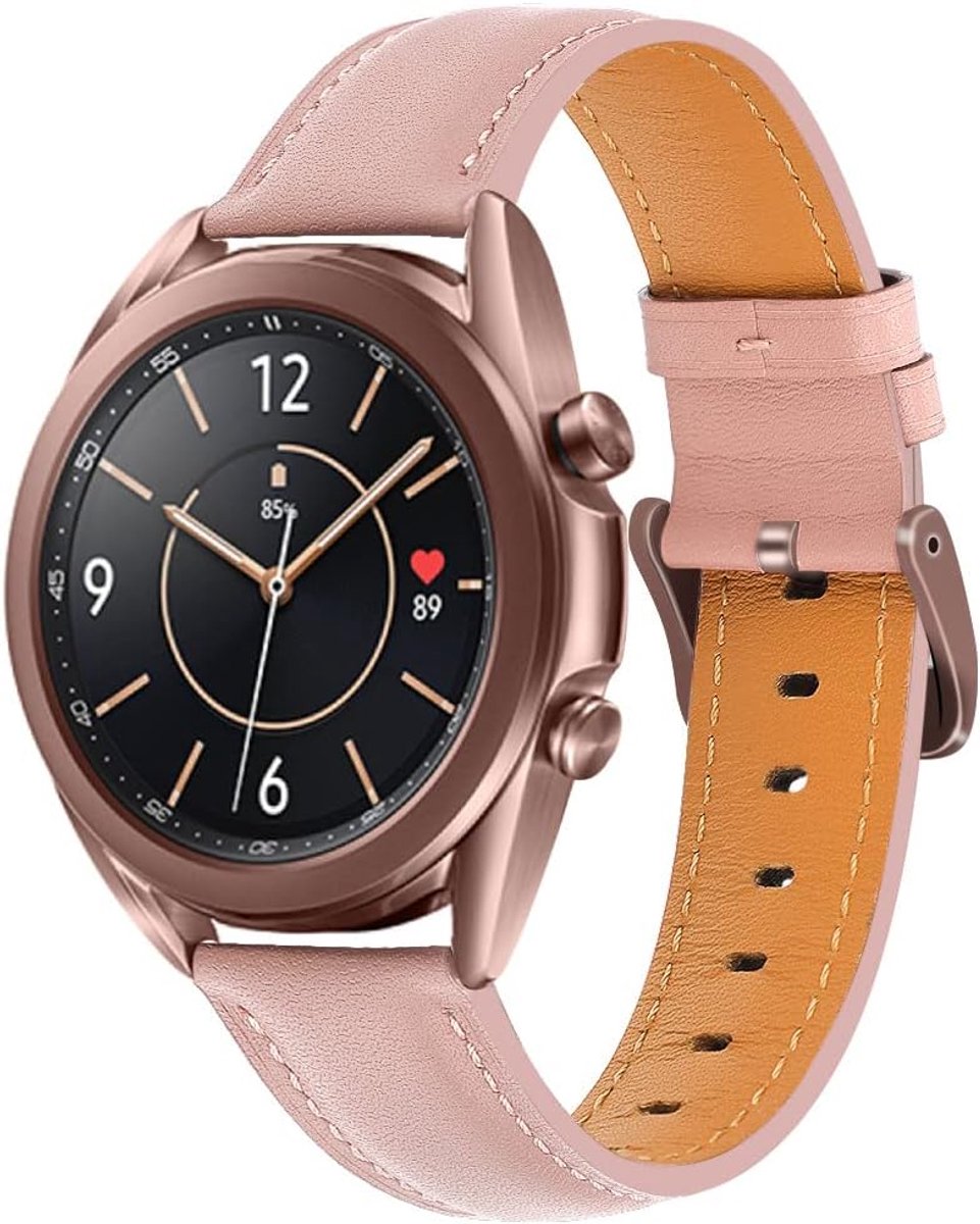 Horlogeband 20mm/22mm - Echt leer - Snelle verwisseling - Stijlvolle upgrade voor Galaxy Watch - SnelShoppen