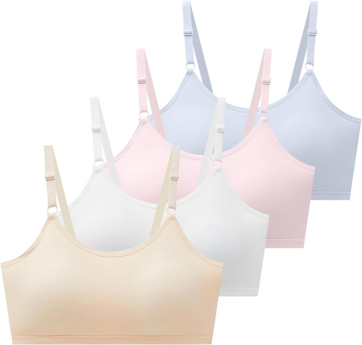 Camisoles voor meisjes 10-16 jaar - Katoenen sportbeha's - Verstelbare schouderbanden - Ideaal voor sportactiviteit - SnelShoppen