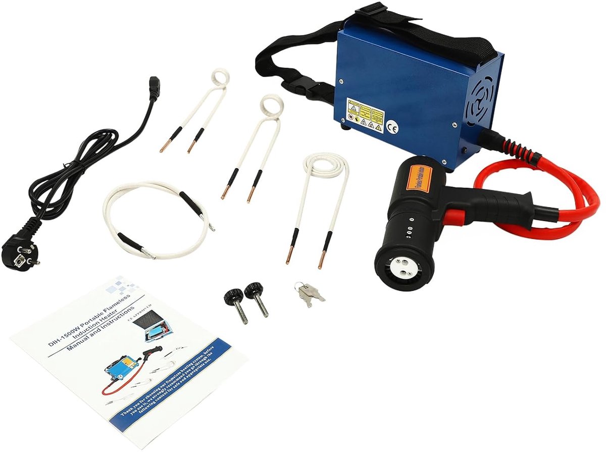 Inductieverwarmer 1500 W - 1.472 °F - zonder vlam - ideaal voor vastzittende schroeven - SnelShoppen