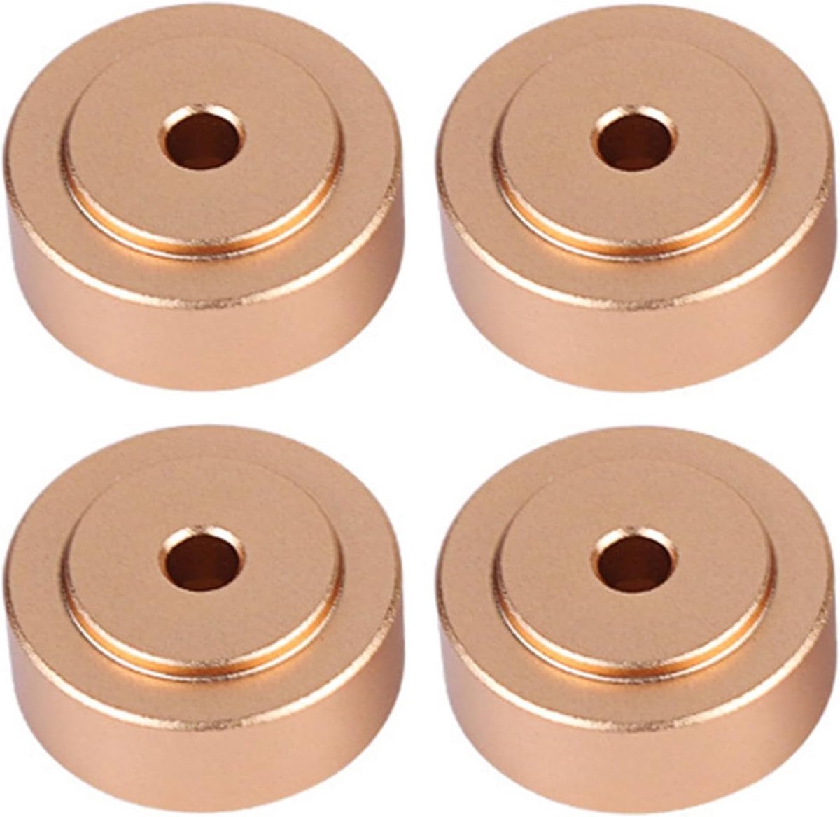 Voeten Draaitafel Voeten Aluminium 4 Stuks 20 * 8Mm Aluminium Legering Versterker Voeten Schokdemper Versterker Pads Voeten Goud (Goud)