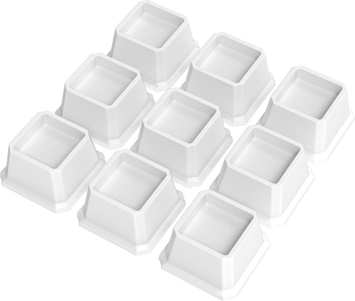 Set van 9 Stevige Meubelverhogers 5 cm Hoogte Wit