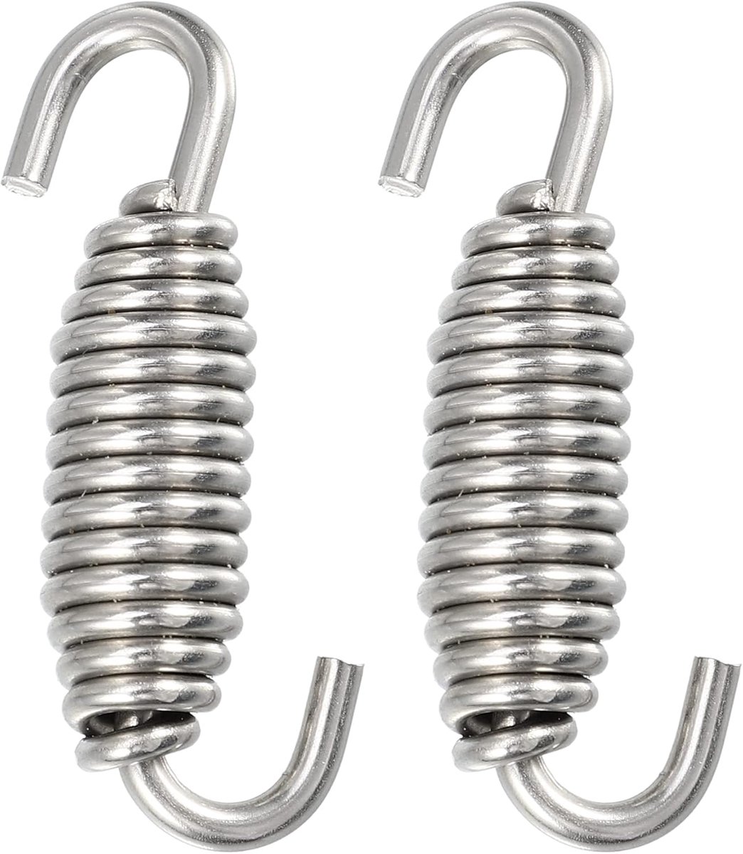 ABSOPRO 2 Stuks Motorfiets Uitlaatveer 54mm 2.13" Roestvrij Staal