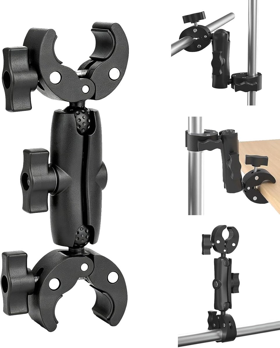 reflectorarm voor camera, parapluhouder, scharnierarm, dubbele klem voor kantoor, studio, fotografiehouder, klemopening 38 mm