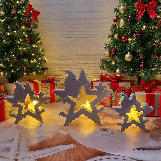Gietvormen, kerstkandelaar, stervorm, siliconen gietvorm, kerstgietvorm, kerststerren, gietvormen voor doe-het-zelf Kerstmis, handwerk, handwerk — afbeelding 4