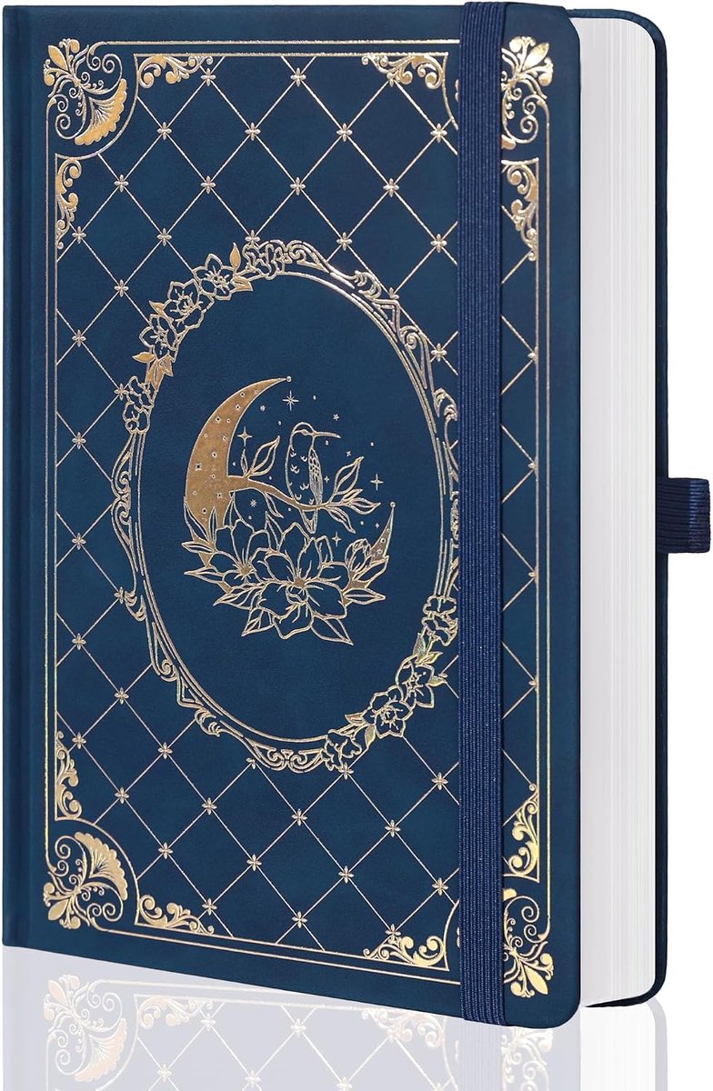 Gelinieerd Notitieboek voor Vrouwen en Mannen, 320 Genummerde Pagina's 100 GSM Dik Papier, A5 Hardcover om te Schrijven, College Gelijnd Notitieboek voor School, Reizen, Werk