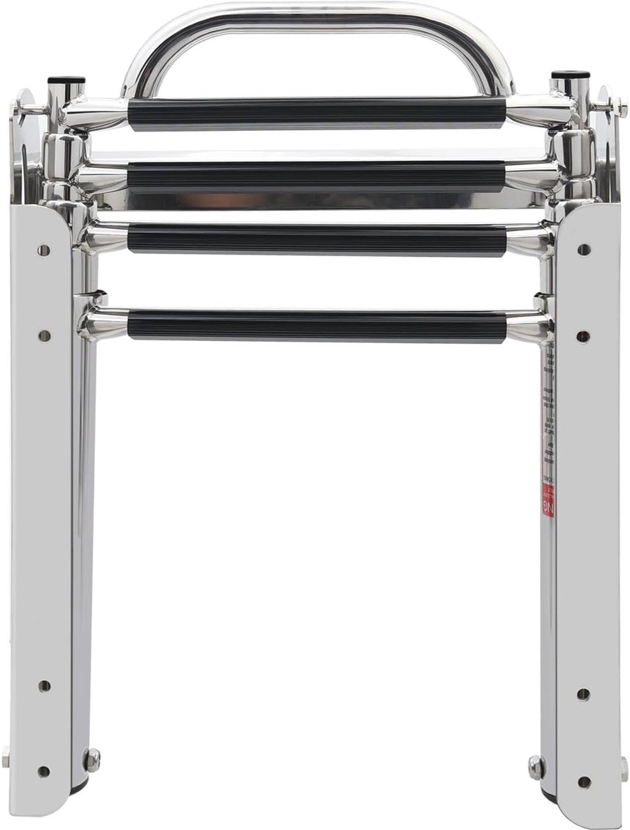 4 treden bootladder roestvrij staal telescopische ladder uitschuifbare bootladder marine pontoon boot ladder vouwen boarding badladder voor marina jachten zwembadladder 120 cm draagkracht 180
