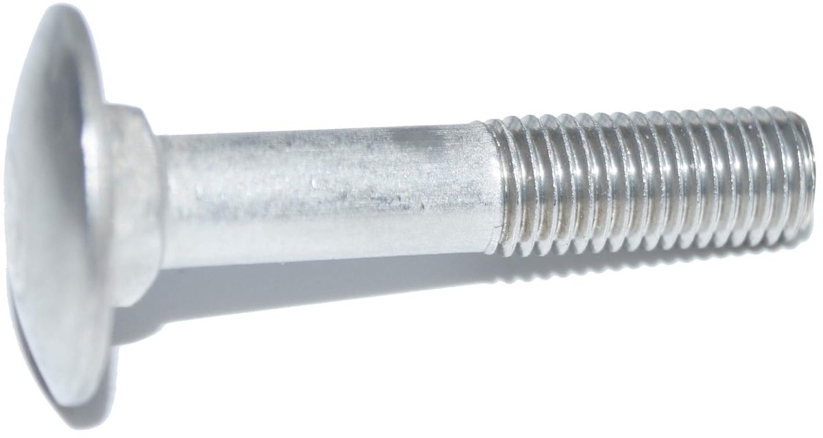 Slotschroeven M8x55/55 6 stuks platte schroeven met vierkante aanzet DIN 603 A2 roestvrij staal