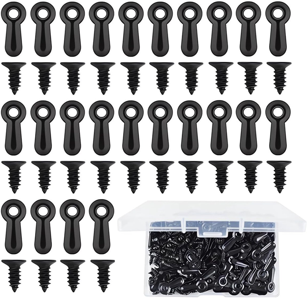 100 stuks frame foto draaiknop bevestigingsmiddelen en bijpassende 100 stuks hangende schroeven - duurzame frame hardware steunclips voor het ophangen van uw foto, foto's en posters