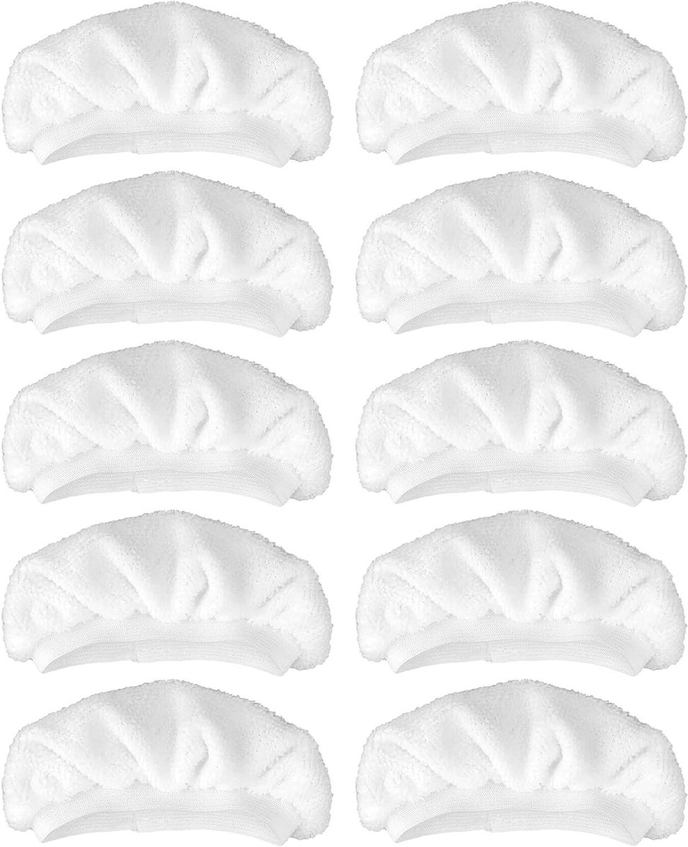 Stoom Mop Pads - Stoomreiniger Accessoires - Vloeren Reinigen - Wasbaar en Herbruikbaar - 10 stuks - Wit