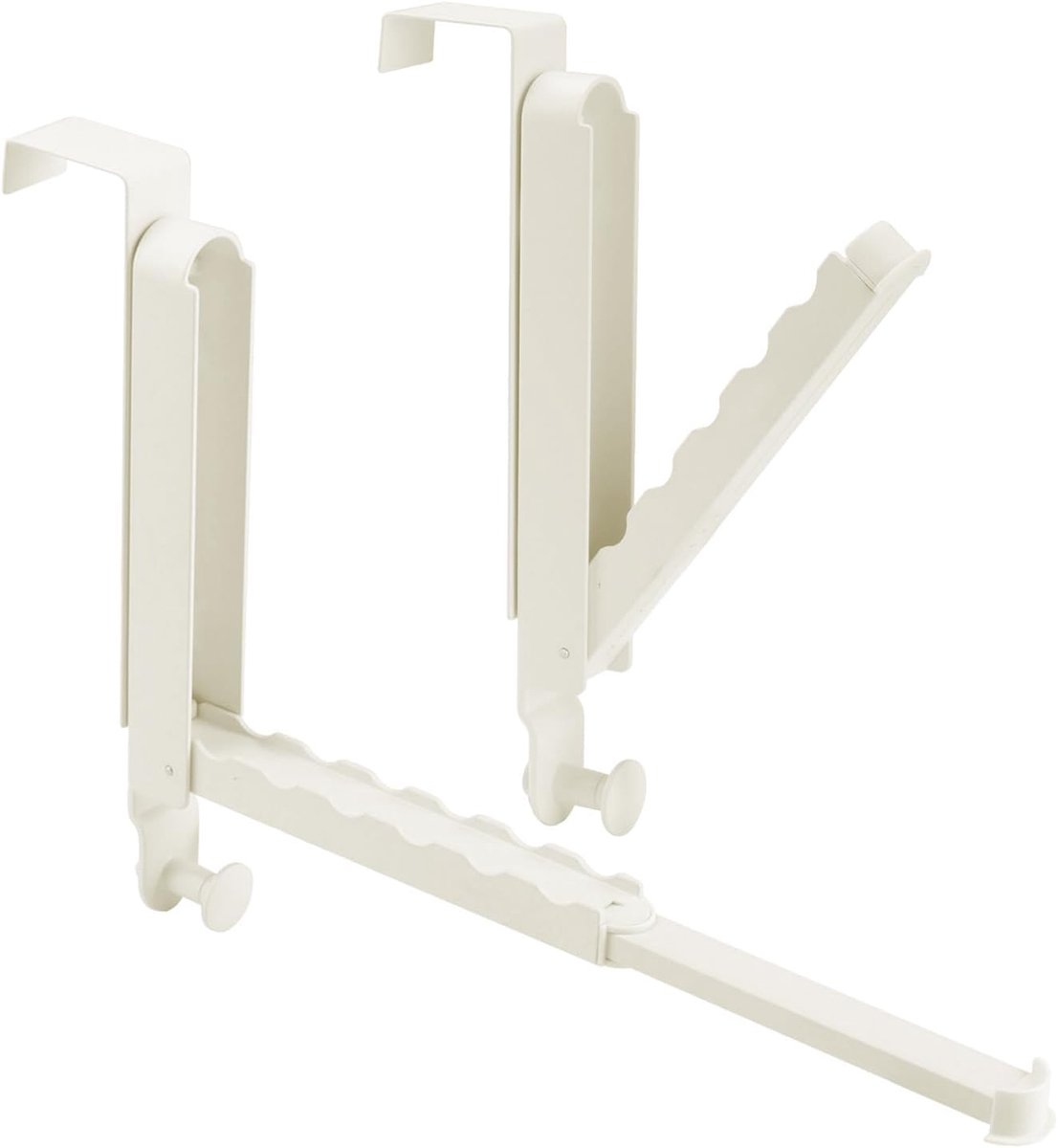 2-delige kledinghanger voor de deur, kapstokhaken, aluminiumlegering, vouwbaar met 6 haken, deurkast voor balkon, woonkamer, slaapkamer