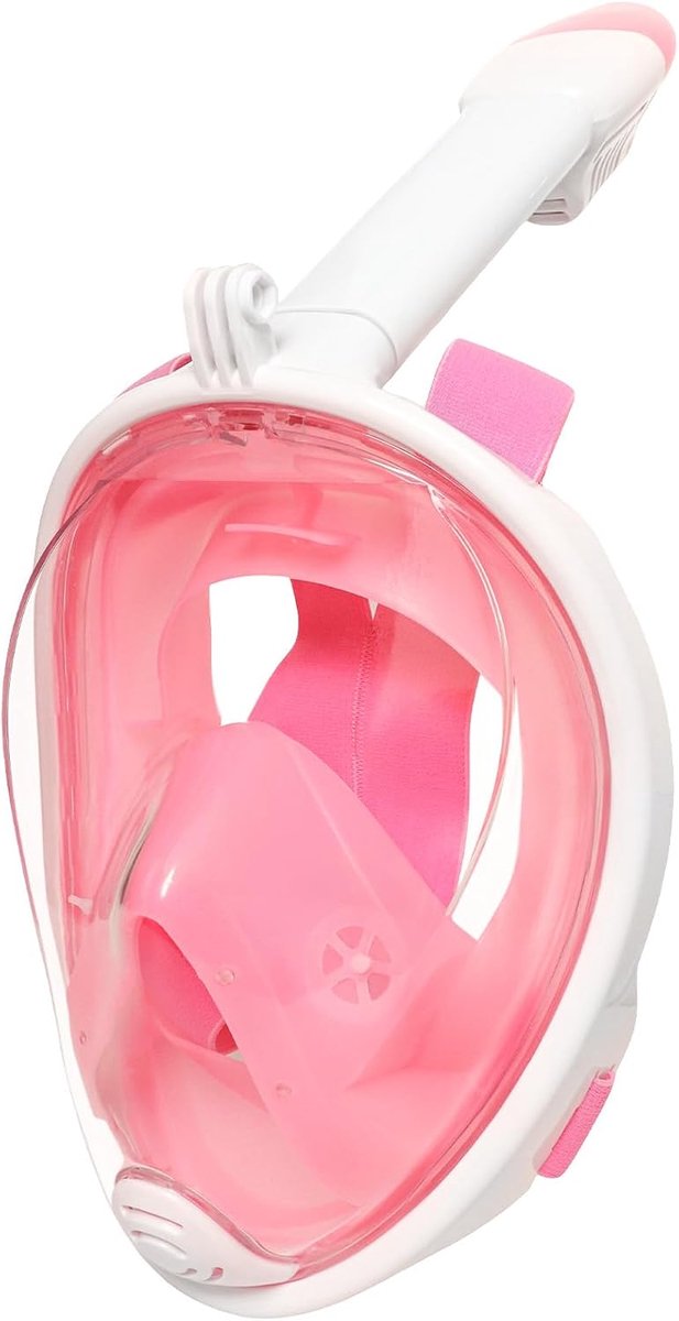 Snorkelmasker voor volwassenen, volgelaatsmasker, 180 graden zicht, met panorama-volgelaatsdesign, sportcamera's, compatibele duikbril voor volwassenen en kinderen