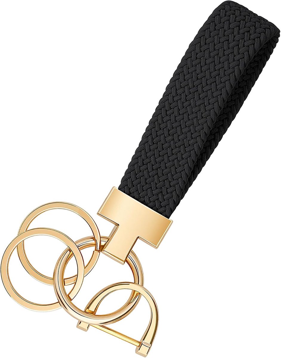 sleutelhanger autosleutelhanger macrame lanyard korte elastische sleutelhanger voor dames