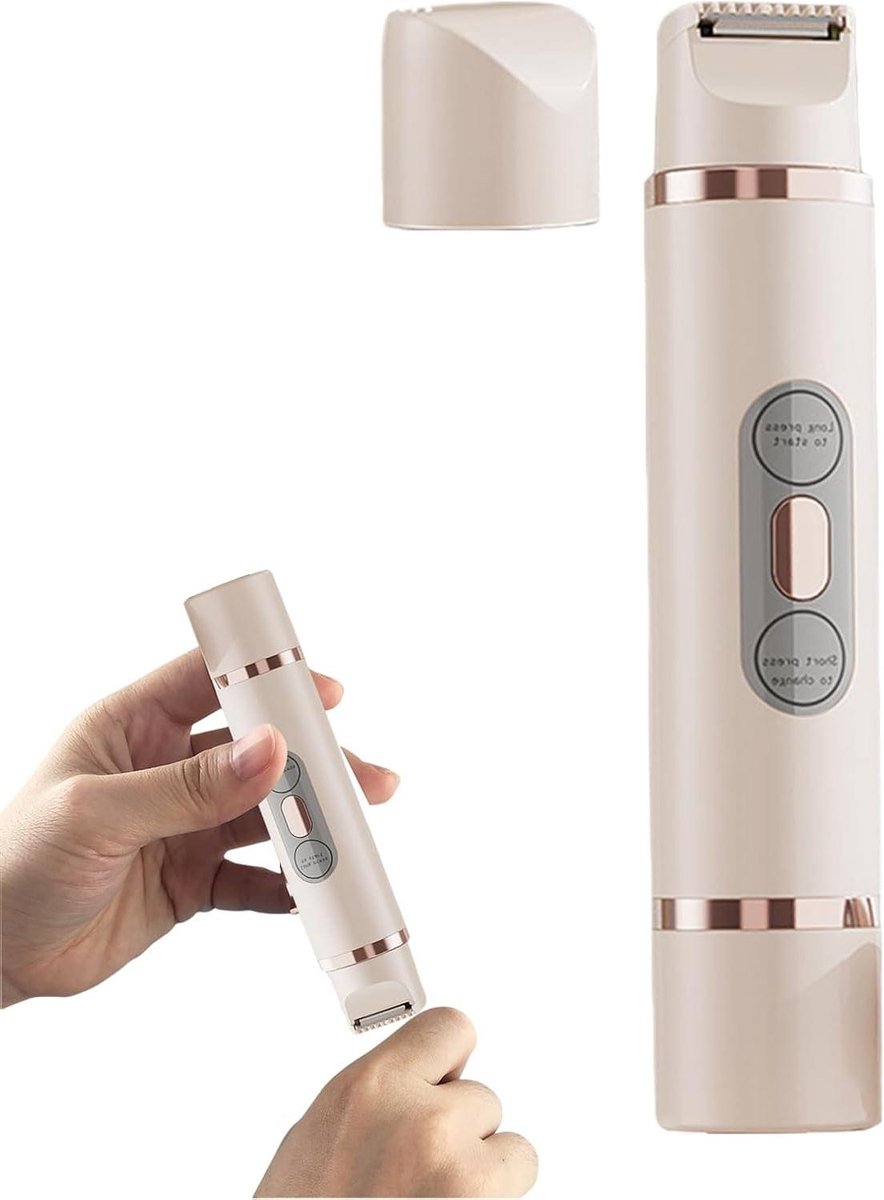 Elektrische Dames Scheerapparaat - Body Trimmer Onthaarapparaat - Persoonlijke Verzorging - Pijnloze Scheerervaring - 16.7 cm - Wit