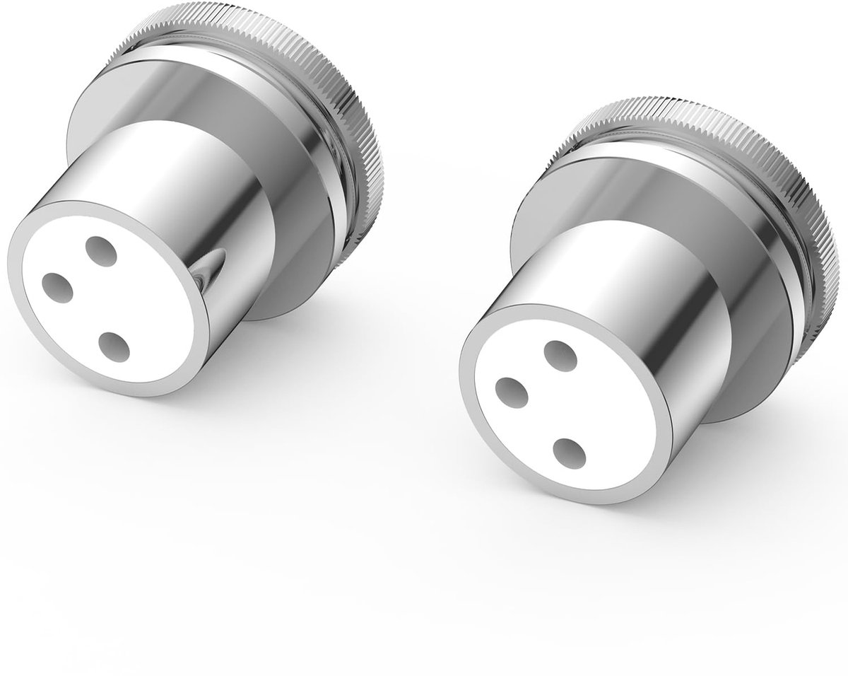 2 stuks XLR eindkappen gerhodium geplateerde vrouwelijke XLR cap xlr beschermkappen (gerhodiumplateerd, 2 stuks XLR vrouwelijk)