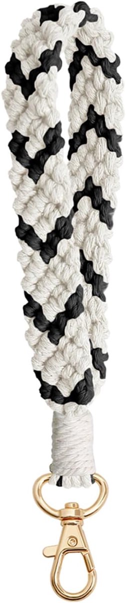 Kwastje Lanyard Lint Korte Lanyard Gevlochten Armband