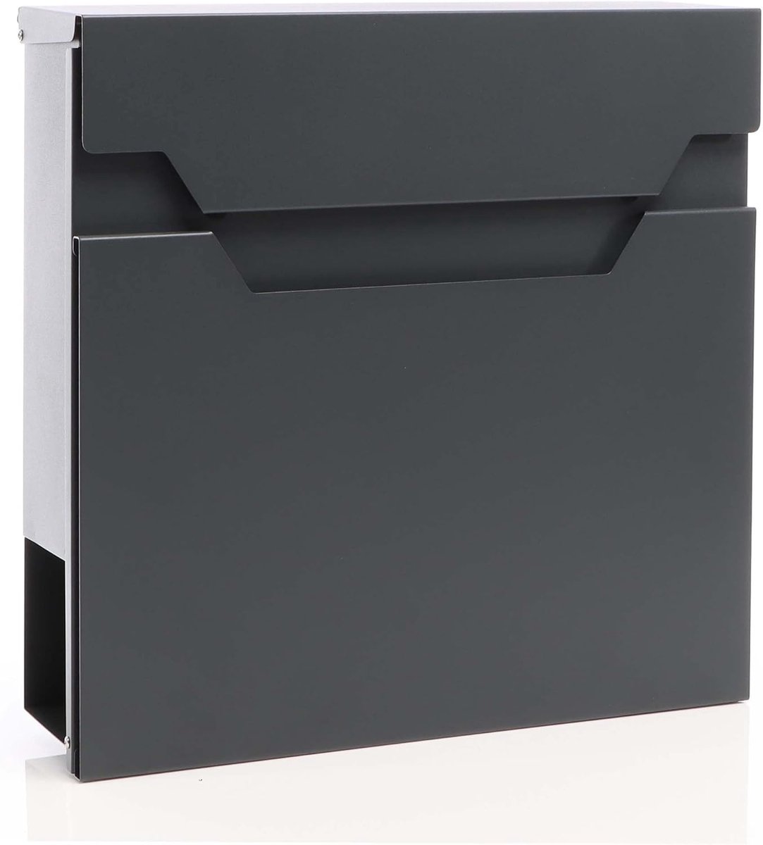 Brievenbus met krantenvak V61 antraciet afsluitbare brievenbus voor wand met langzaam Soft Close