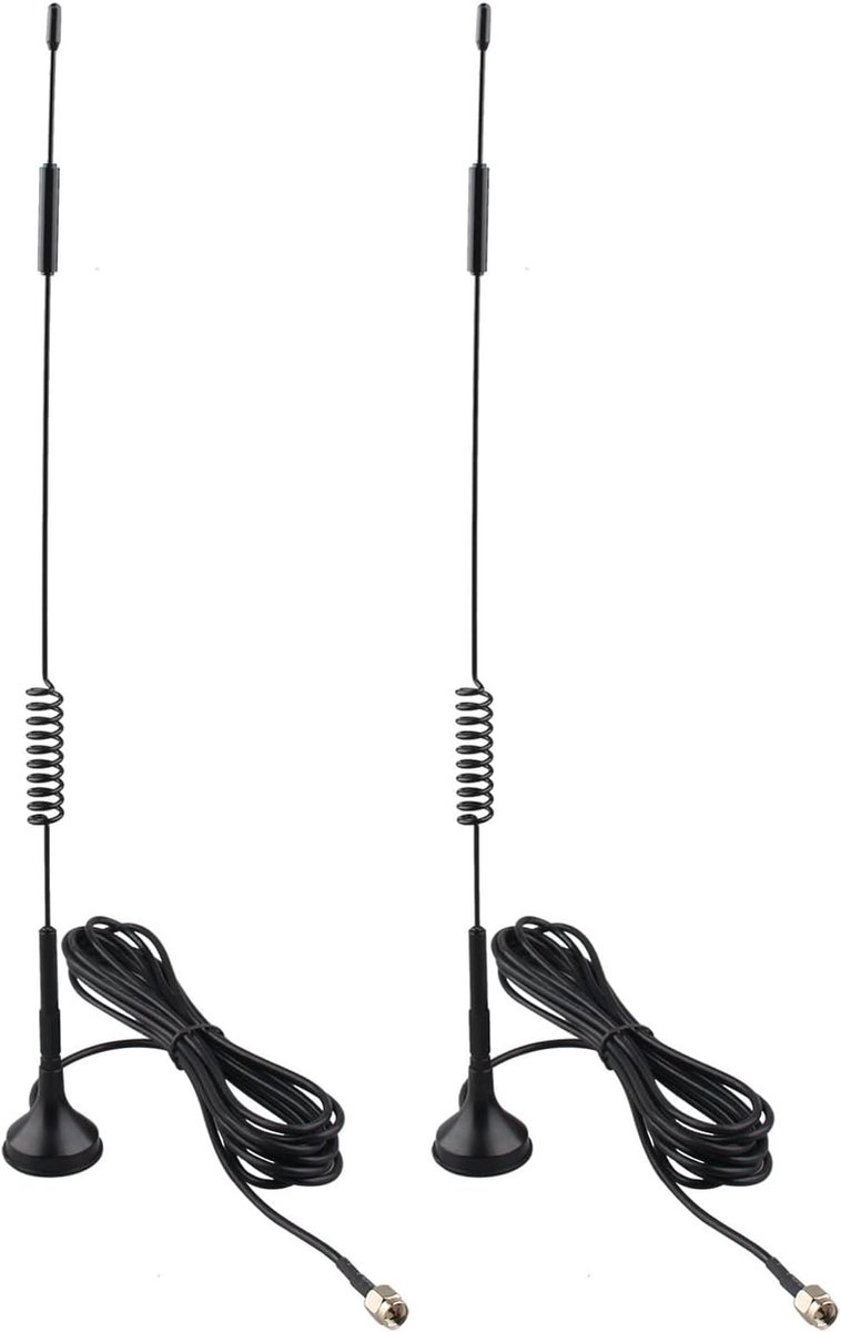 2 Stuks 4G LTE Antenne 12dBi MIMO SMA Mannelijke Magneetvoet Antenne Compatibel met Vodafone EE O2 Drie Huawei Netgear ZTE 4G LTE Router Gateway Modem Router Gateway Trail Camera