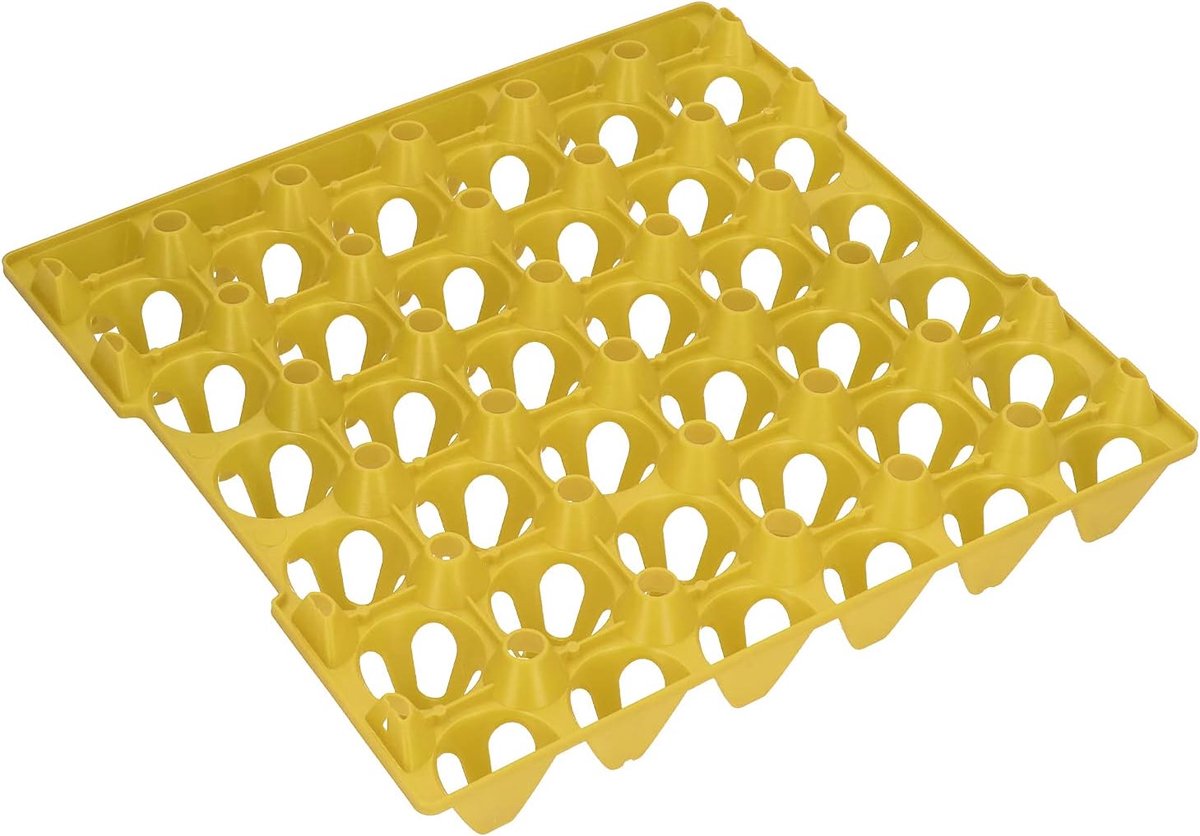 Eierplateaus dienblad 30 eieren plastic 5 stuks plastic eierplatte 30 cellen eierhouder lade voor opslag transport thuis Farmplies plastic eierplats (geel)