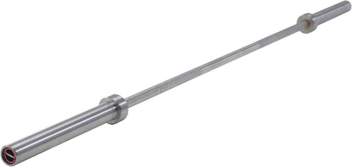 Olympische halterstang 220 cm - staal - robuust - ideaal voor krachttraining - SnelShoppen