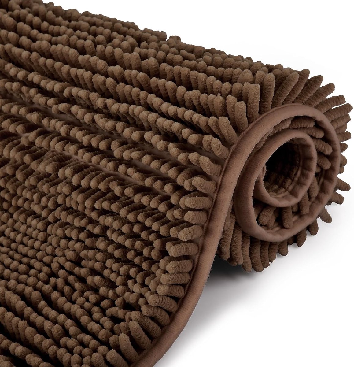 Antislip, hoogpolige badmat 70 x 120 cm, wasbaar in de wasmachine, badvoorlegger met waterabsorberende eigenschappen, voor bad, douche en badkamer