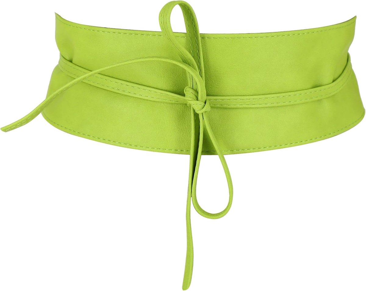 - Dames Obi Riem, Brede Obi Riem, Poylurethaan imitatieleer, hoge kwaliteit, MICA