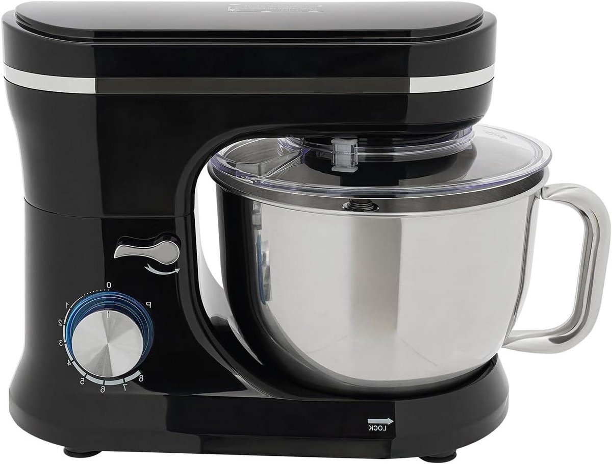 Keukenmachine 3-in-1 - Mixer Standmixer - Bakken en Koken - Krachtige Koperen Motor - 4.5 Liter - Zwart