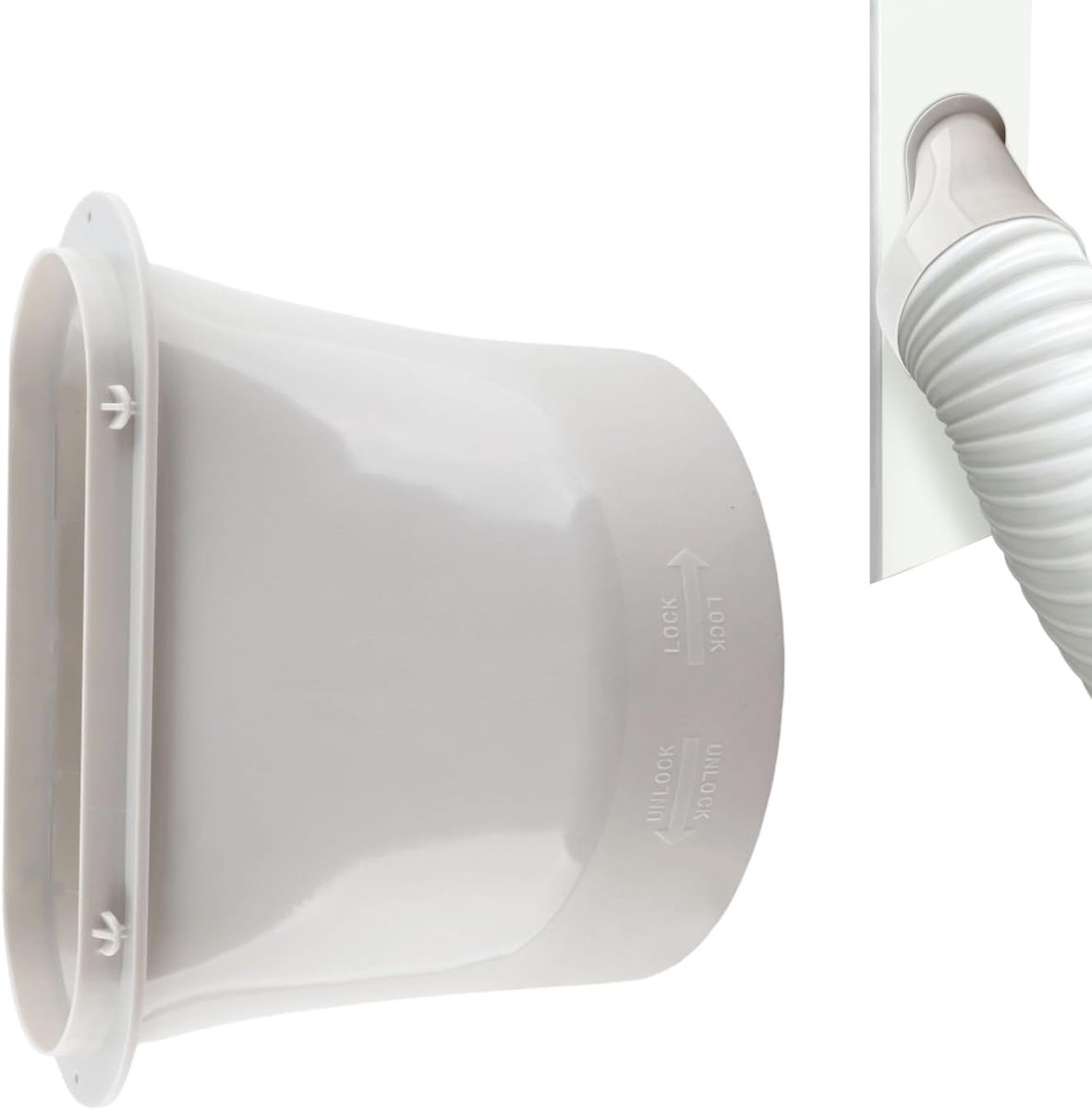 Airconditioner afvoerslang koppeling - 5,9 inch - raamafdichtplaat - eenvoudig te installeren - SnelShoppen